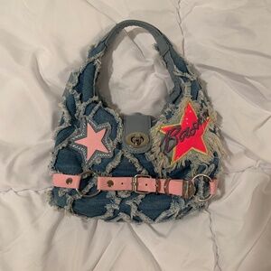 denim y2k shoulder bag